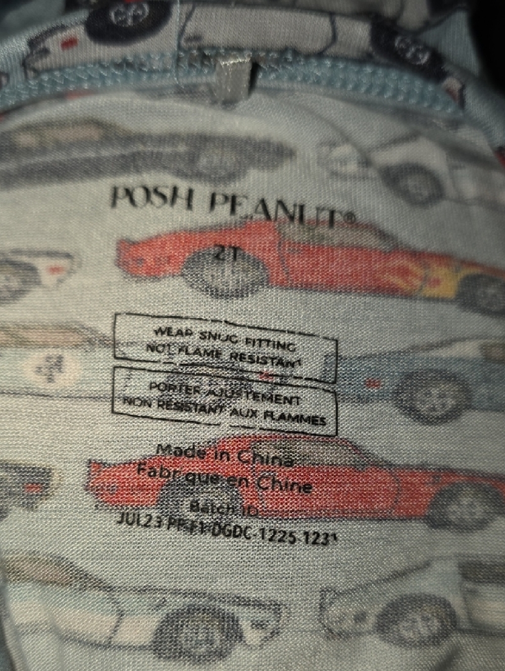 Posh Peanut Gray Car Print Pajama Set with Red and Black Cars - Picture 6 of 6